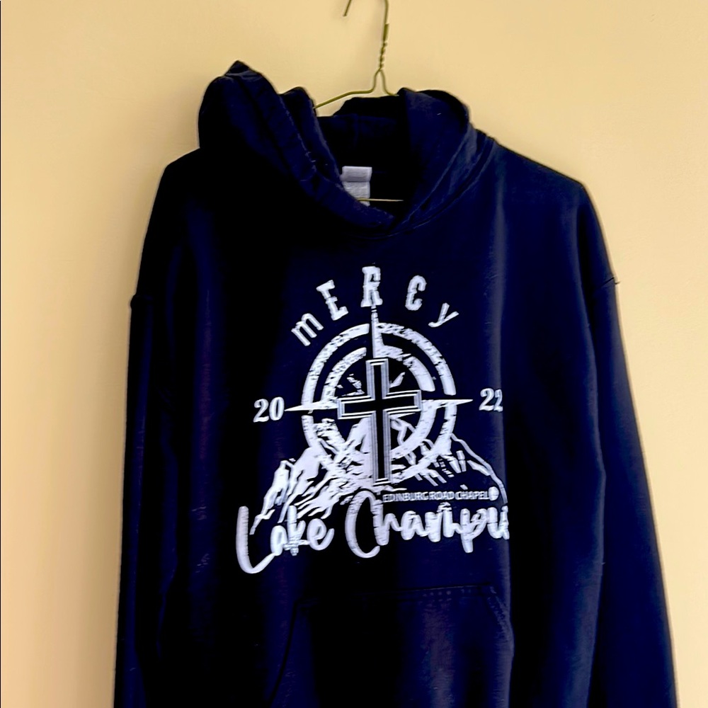 Men's Navy Graphic Hoodie